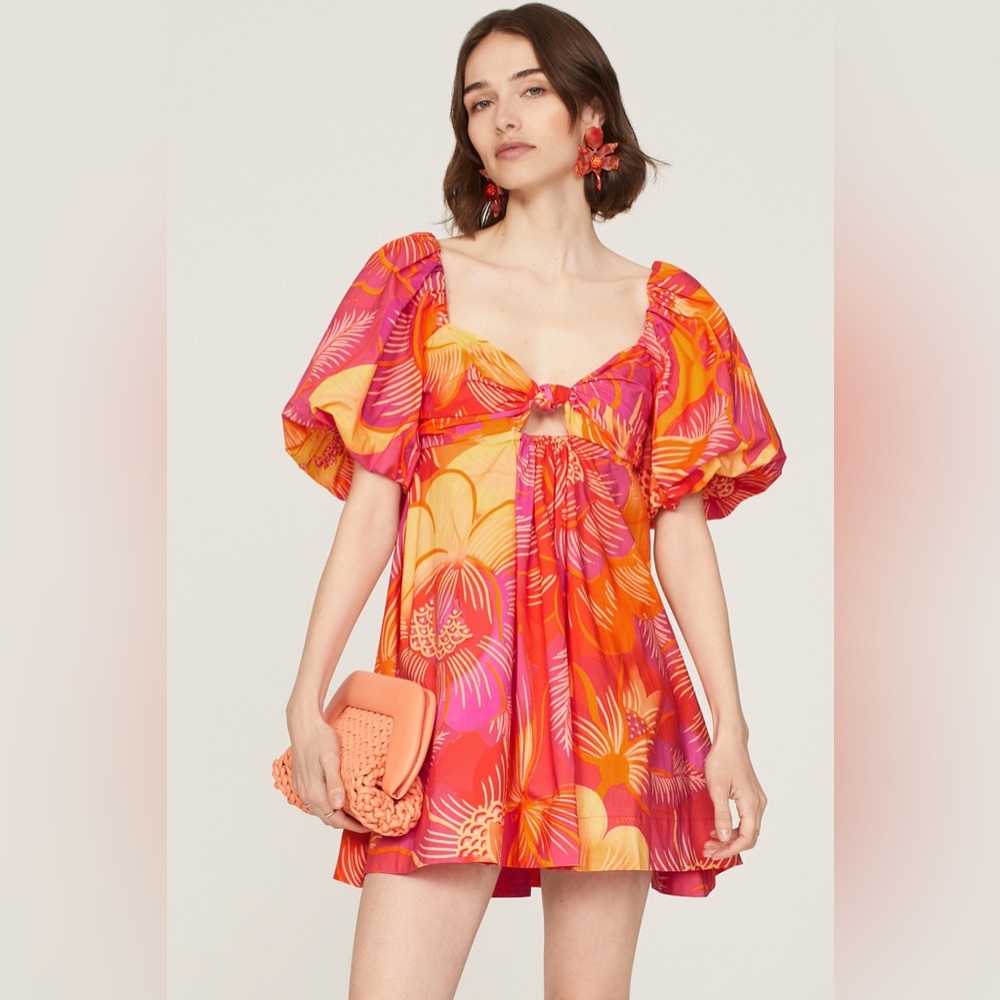 Farm Rio Summer Garden mini dress